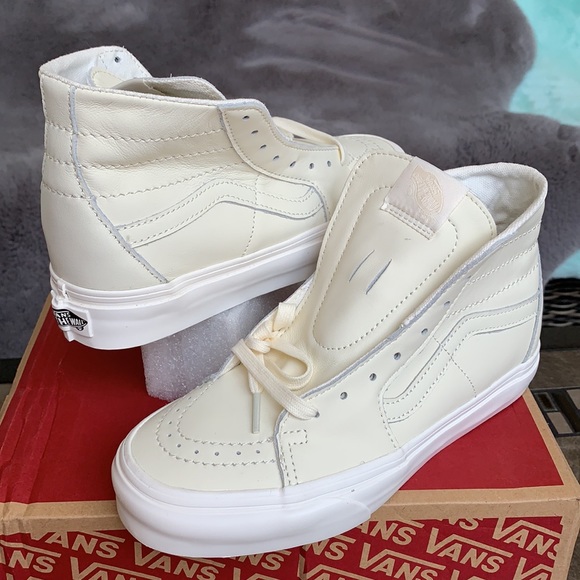 VANS SK8-HI TAPERED SOFT LEATHER MARSHMALLOW WMNS - Picture 7 of 16